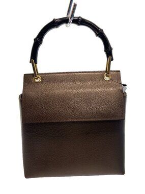 Gucci Bamboo top handle bag brown leather
